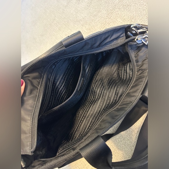 PRADA Tessuto Nylon w Calfskin Handles 2 Way Tote Bag - Picture 14 of 15